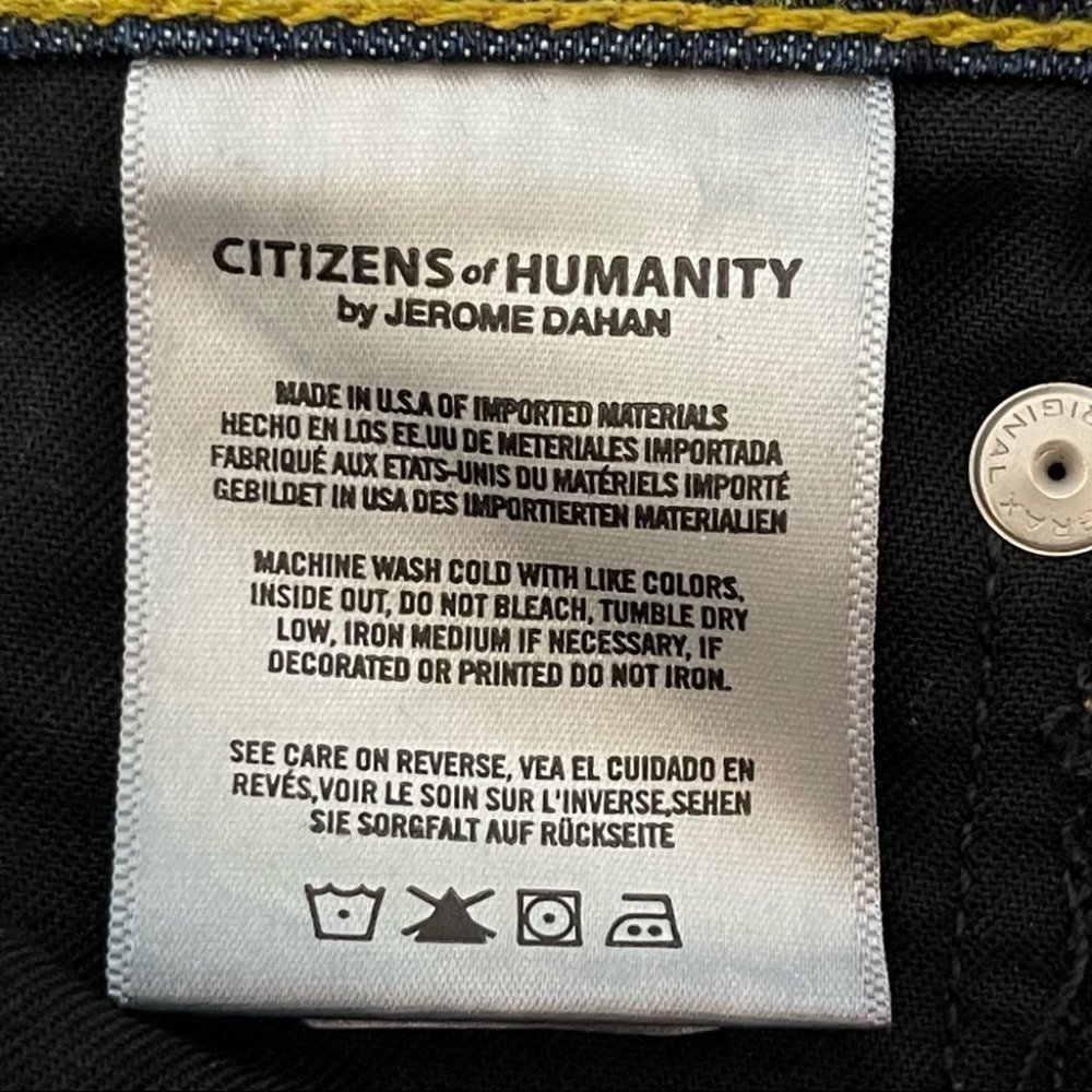 ❌SOLD❌ CITIZENS Of Humanity Men's Core Slim Straight Blue Denim Jeans Size 30 - Picture 9 of 10